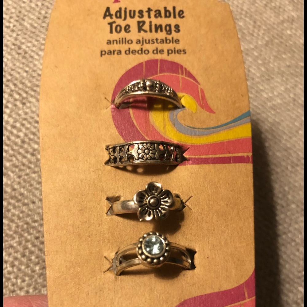 4 adjustable toe rings